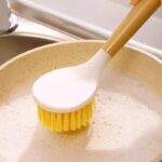 dish scrubbing brush, wooden handle siga dish brush