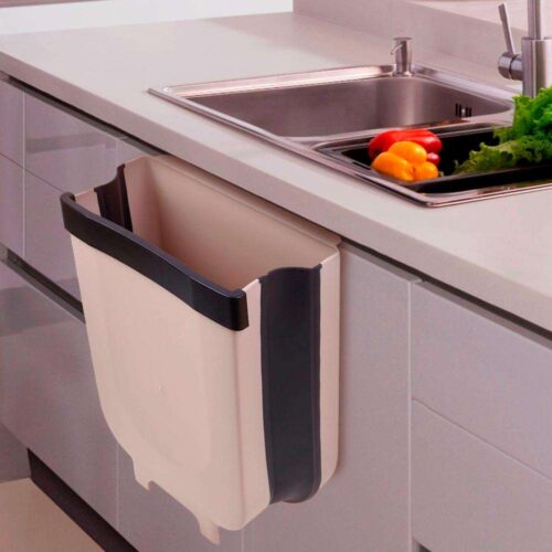 foldable kitchen cabinet door hanging trash