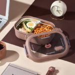 lunch box stainless steel double sided lock