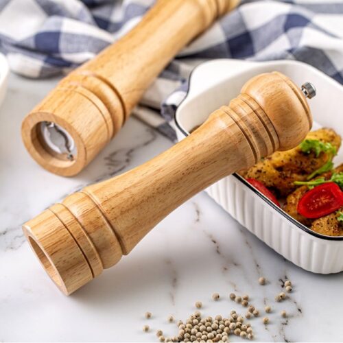 wooden pepper grinder salt & pepper mill adjustable seasoning tool for kitchen