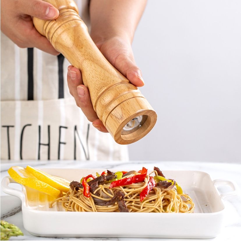 wooden pepper grinder salt & pepper mill adjustable seasoning tool for kitchen wooden pepper grinder salt & pepper mill adjustable seasoning tool for kitchen