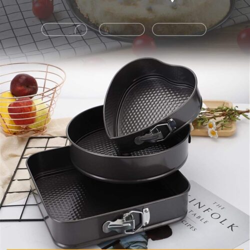 multi shape non stick mold lift and serve baking pan cake tin