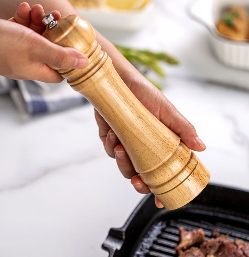 wooden pepper grinder salt & pepper mill adjustable seasoning tool for kitchen wooden pepper grinder salt & pepper mill adjustable seasoning tool for kitchen
