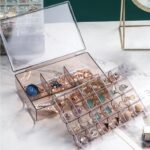 24 grid transparent acrylic jewelry box organizer storage