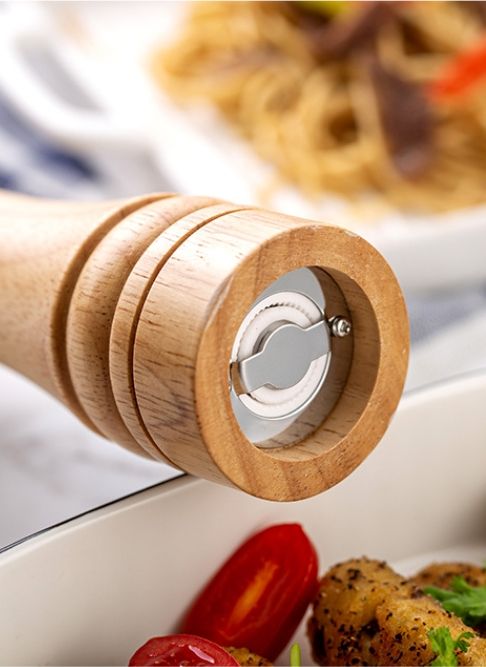 wooden pepper grinder salt & pepper mill adjustable seasoning tool for kitchen wooden pepper grinder salt & pepper mill adjustable seasoning tool for kitchen