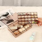 24 grid transparent acrylic jewelry box organizer storage