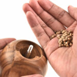 wood salt pepper mill hand operated mini ceramic core grinder pepper and salt shakers