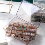 24 grid transparent acrylic jewelry box organizer storage