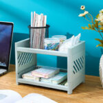 2 tier storage rack desktop organizer