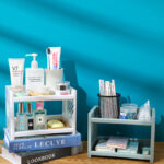 2 tier storage rack desktop organizer