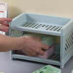 2 tier storage rack desktop organizer