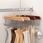 anti slip 8 hook coat & scarf organizer – space saving hanger