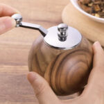 wood salt pepper mill hand operated mini ceramic core grinder pepper and salt shakers