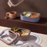 lunch box stainless steel double sided lock