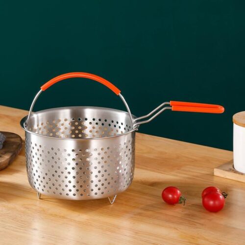 stainless steel steamer and frying basket
