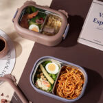 lunch box stainless steel double sided lock