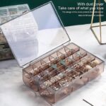 24 grid transparent acrylic jewelry box organizer storage
