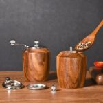 1 piece set solid wood salt and pepper