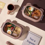 lunch box stainless steel double sided lock