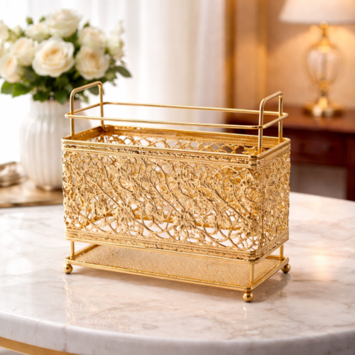 royal gold cutlery holder