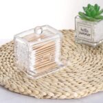 acrylic cotton buds holder, transparent cosmetic cotton pad container jewelry storage box