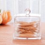 acrylic cotton buds holder, transparent cosmetic cotton pad container jewelry storage box