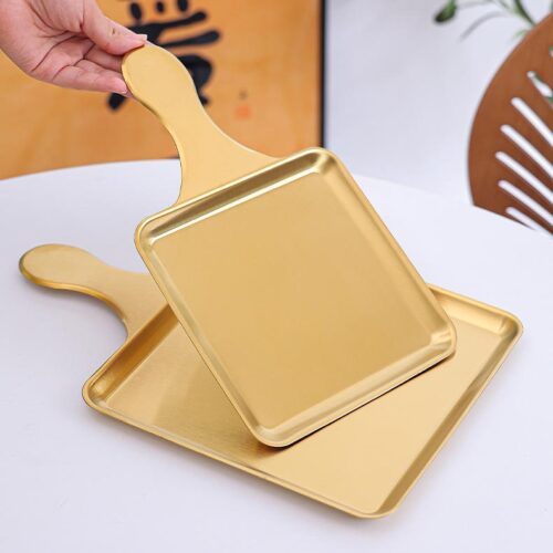 korean style stainless steel square bbq serving trays