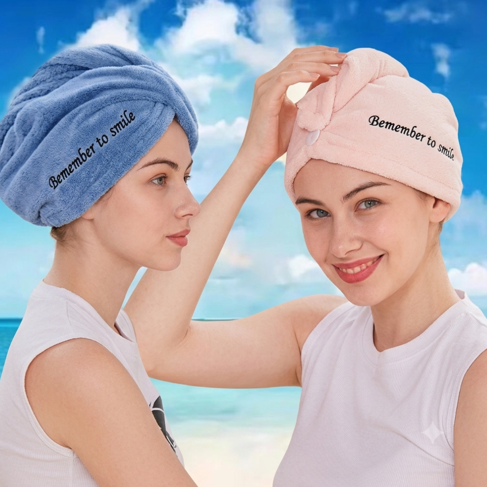 Microfiber Shower Cap Towel, Quick Dry Hair Cap, Bath Hats for Women, Super Absorbent Soft Cap Towel