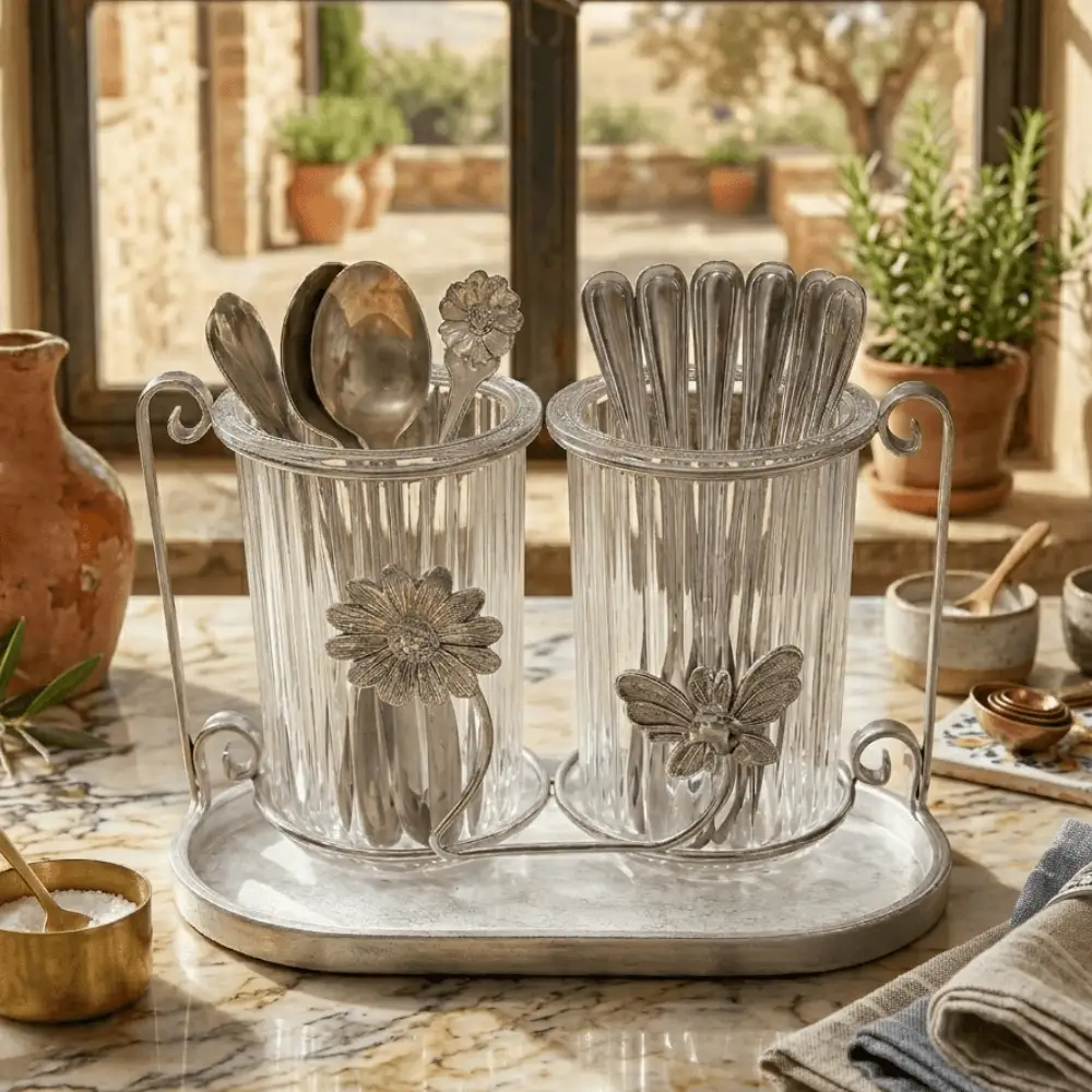 floral elegance spoon holder