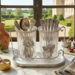 floral elegance spoon holder