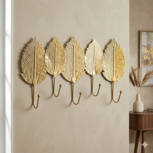 multipurpose metal leaf shape hook