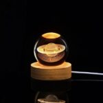 3d crystal lights lamp glowing planetary galaxy night light