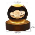3d crystal lights lamp glowing planetary galaxy night light