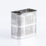 stainless steel utensil holder, kitchen wall hanging steel cutlery holder organizer rack
