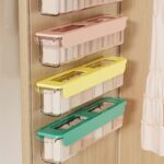 6 grids plastic wall mounted under garments organizer wall hanging