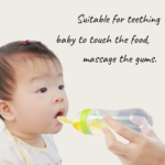 silicon baby feeding bottle with spoon