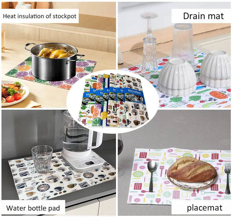 premium waterproof kitchen dish drying mat