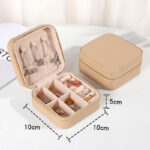 premium mini leather jewelry organizer box