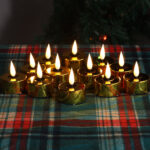 24 piece golden shiny tealight led candle