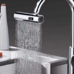 4 in 1 waterfall kitchen faucet, 360° swivel faucet