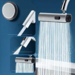 4 in 1 waterfall kitchen faucet, 360° swivel faucet