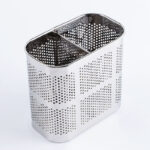 stainless steel utensil holder, kitchen wall hanging steel cutlery holder organizer rack