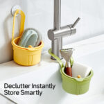 plastic kitchen hanging sink drain basket