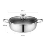 304 stainless steel honeycomb laser coated non stick wok with lid
