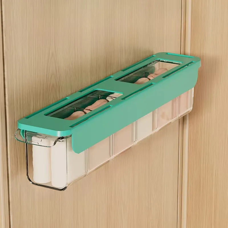 6 grids plastic wall mounted under garments organizer wall hanging