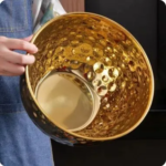hammered gold silver 12cm to 20 cm stainless steel bowls set mixing bowls salad bowl