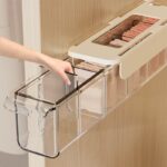 6 grids plastic wall mounted under garments organizer wall hanging