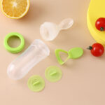 silicon baby feeding bottle with spoon