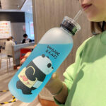 we bare bear frosted water bottle