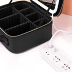 new led cosmetic bag with mirror